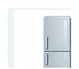 Approved soft 3D silver refrigerator illustration